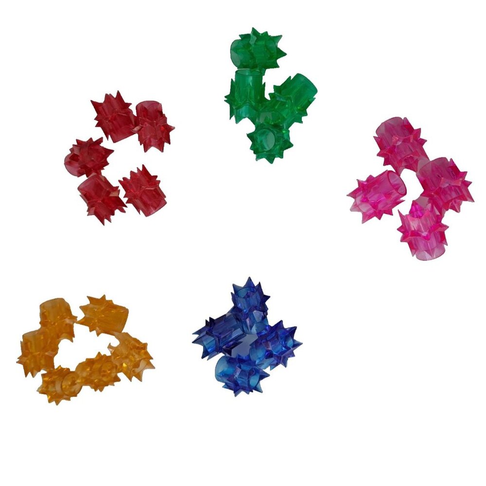 Christmas Lot of 23 VTG Mini Light Covers  Atomic Starburst‎ Plastic Multicolor